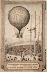 'Mr Lunardi's New Balloon'  29 June 1785.