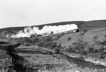 ‘Queen Mary' Coronation Class steam locomotive  Scotland  c 1950s.