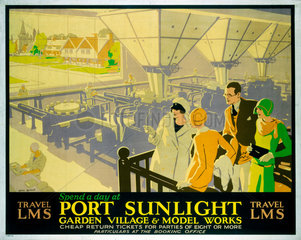 ‘Spend a Day at Port Sunlight’  LMS poster  c 1930s.