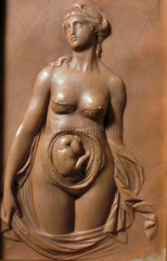 Female anatomical figure with foetus  early 19th century.