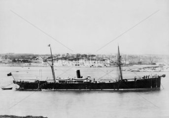 Cable Ship 'John Pender' lying off the coas