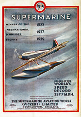 Schneider Trophy contest programme  back cover  1931.