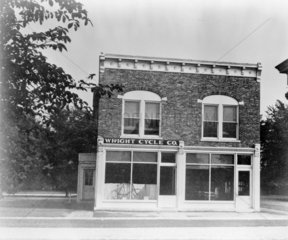 ‘Wright Brothers bicycle shop’  shown after moving to Ford Museum  1937.
