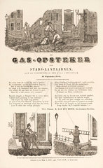 ‘The Gas-Lamp Lighters’  Dutch notice  1859.