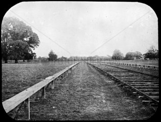 Launch track for Maxim’s flying machine  Baldwin’s Park  Kent  1893-1894.
