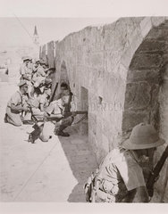 British soldiers on the walls of Jerusalem  1938.