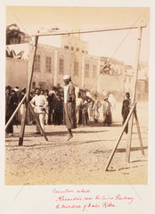 'Execution outside Alexandria  near the Cairo Railway...'  Egypt  1882.