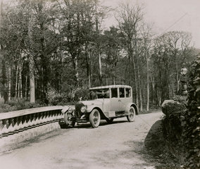 Napier saloon in woodland scene front view