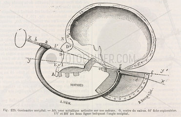 Occipital goniometer  1883.