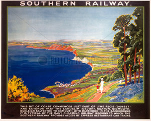 The Dorset Coast  SR poster  1923.