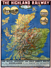 ‘The Highland Railway’  poster  1920.