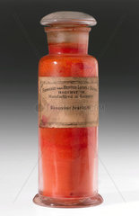 Synthetic scarlet colorant  c 1900.