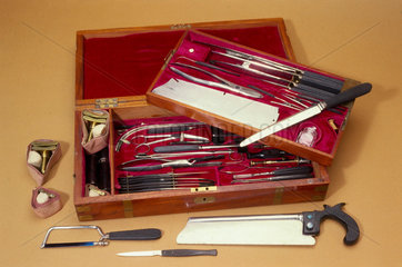 Surgical instrument set  c 1855.