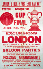 ‘Football Association Cup Final’  LNWR notice  1922.