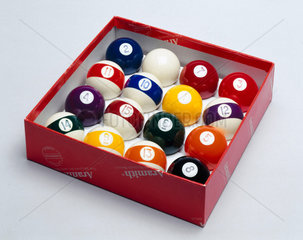 Box of pool balls  1999.