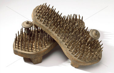 Spiked fakir's sandals  Indian  1871-1920.