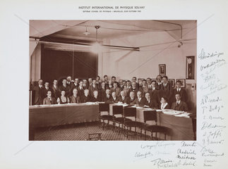 Seventh Solvay Physics Conference  Brussels  1933.