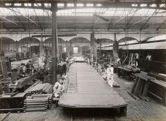 Manufacture of carriages at Doncaster works  South Yorkshire  c 1916.