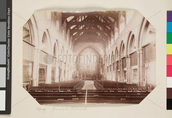 Interior view of the Parish Church  Bradford [Bradford Cathedral] c 1895.