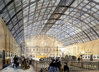 Charing Cross Railway Station  London  late 1860s.