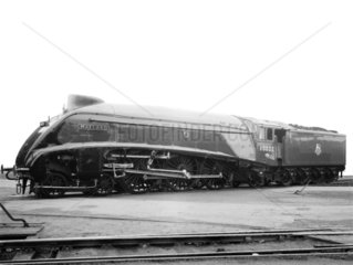 A4 class ‘Mallard’ locomotive  Doncaster Works  28 May 1951.