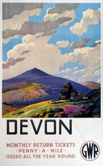 ‘Devon’ GWR poster  1937.
