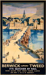 ‘Berwick-upon-Tweed’  LNER poster  1923-1947.