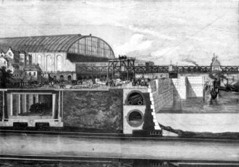 Thames Embankment  London  1867.