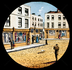 Street scene  late 19th century.