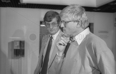 David Hockney and Colin Ford at the NMPFT  Bradford  July 1985.