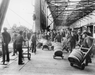 Boy dockers  Holyhead docks  1909.