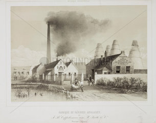 A majolica factory  Belgium  1852.