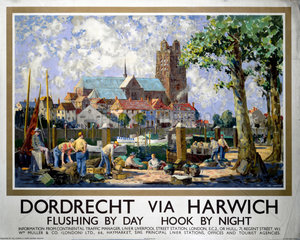 'Dordrecht via Harwich'  LNER poster  1934.