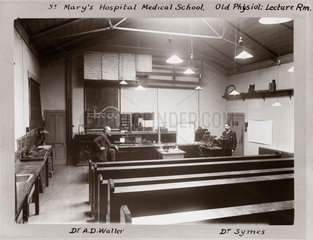Doctors Augustus Waller and Symes  St Mary's Hospital  London  1884-1903.