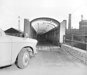 Car being driven into the Anglo-Scottish car carrier  30 May 1960.