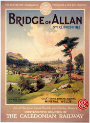 'Bridge of Allan  Stirlingshire'  Caledonian Railway poster  1900-1922.