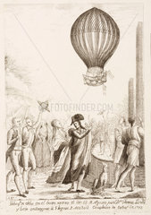 Lunardi’s ascent in Madrid  Spain  12 August 1792.