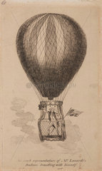 ‘An Exact Representation of Mr Lunardi’s Balloon’  1784.