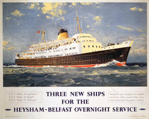 ‘Three New Ships’  BR poster  1950s.