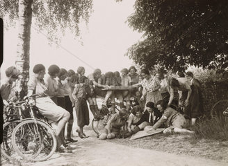 Girl cyclists rally  Green Street Green  10 June 1934.