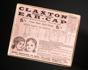 The Claxton improved patent ear-cap  1925-1945.