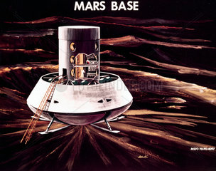 Artist impression of a Mars Base  1970.