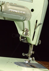 Detail of lock stitch electric sewing machine by Singer  model 319K  c 1953