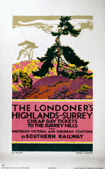 ‘The Londoner's Highlands - Surrey  SR poster  1926.