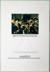Intercity poster featuring painting by Frans Hals  1987-1989.