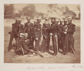 'Gorka's Rifles. Mussoree Bataillons'  c 1858.