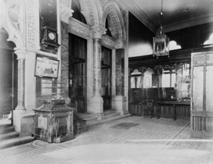 Entrance hall  Midland Grand Hotel  St Pancras Station  London  c 1876.