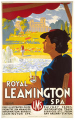 ‘Royal Leamington Spa’  LMS poster  1937.