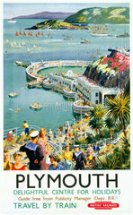‘Plymouth’  BR (WR) poster  c 1950s.