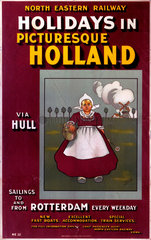 ‘Holidays in Picturesque Holland’  NER poster  c 1920.